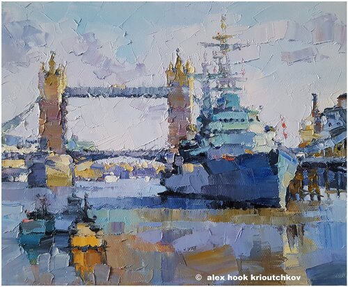Tower Bridge VI van Alex Hook Krioutchkov, Schilderij te koop op Singulart