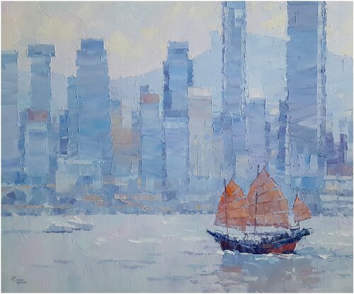 Hong Kong III van Alex Hook Krioutchkov, Schilderij te koop op Singulart