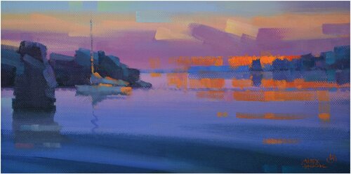 Sea sunset IV di Alex Hook Krioutchkov, Pittura in vendita su Singulart