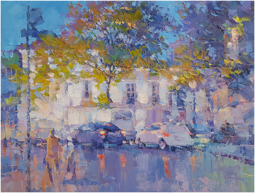 Montmartre at night V di Alex Hook Krioutchkov, Pittura in vendita su Singulart