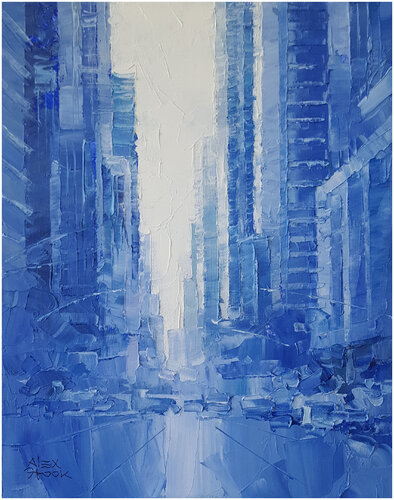 New York at night VI von Alex Hook Krioutchkov, Malerei kaufen auf Singulart