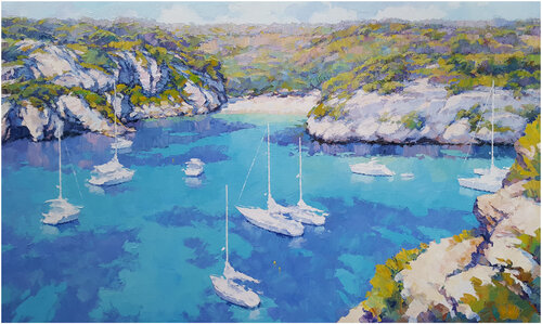 Cala Macarelleta VI van Alex Hook Krioutchkov, Schilderij te koop op Singulart