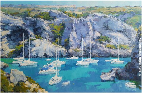Cala Covas IV van Alex Hook Krioutchkov, Schilderij te koop op Singulart