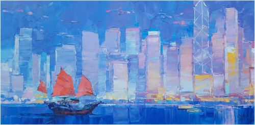 Hong Kong Xs di Alex Hook Krioutchkov, Pittura in vendita su Singulart