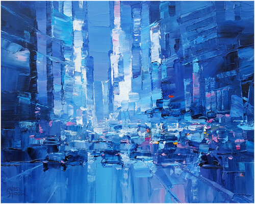 New York at night IVs von Alex Hook Krioutchkov, Malerei kaufen auf Singulart