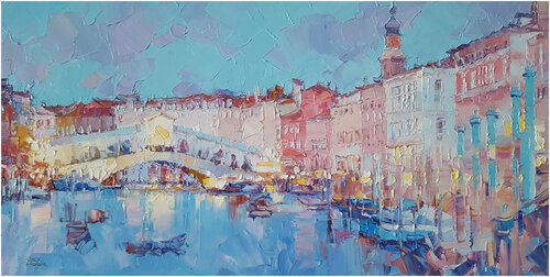 Rialto Bridge VII van Alex Hook Krioutchkov, Schilderij te koop op Singulart