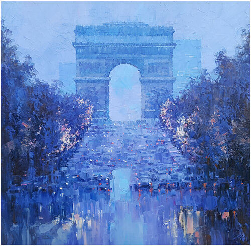 Paris blues IV von Alex Hook Krioutchkov, Malerei kaufen auf Singulart