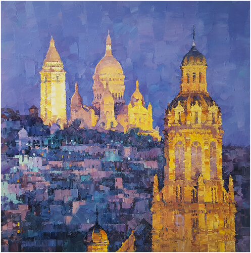Paris at night X di Alex Hook Krioutchkov, Pittura in vendita su Singulart