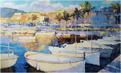 Fornells IV. Menorca di Alex Hook Krioutchkov, Pittura in vendita su Singulart