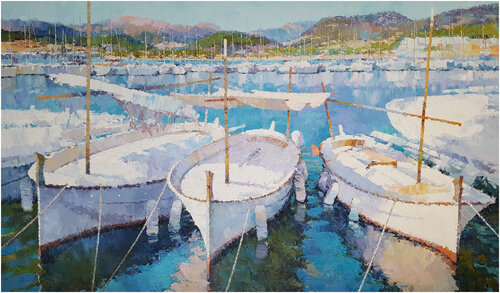Puerto de Andratx XVz, Mallorca di Alex Hook Krioutchkov, Pittura in vendita su Singulart