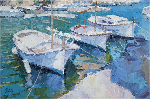 Cala Figuera. Mallorca di Alex Hook Krioutchkov, Pittura in vendita su Singulart