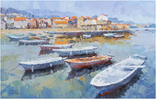 Combarro IV. Galicia di Alex Hook Krioutchkov, Pittura in vendita su Singulart