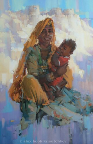 Mother of India van Alex Hook Krioutchkov, Schilderij te koop op Singulart