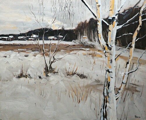 Winter landscape de Yuanyuan Liu, Pintura a la venta en Singulart