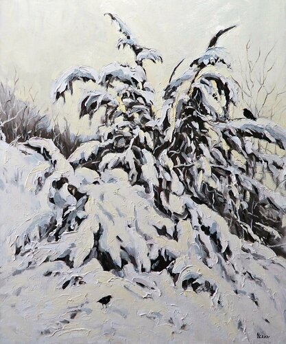 Winter tree by Yuanyuan Liu, Painting for Sale on Singulart