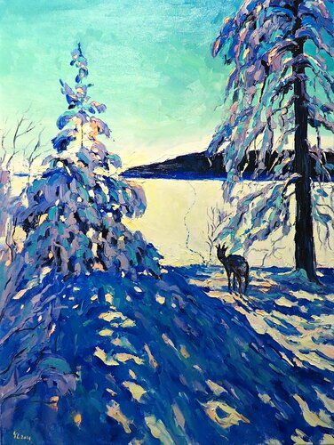 Winter morning par Yuanyuan Liu, Peinture en vente sur Singulart
