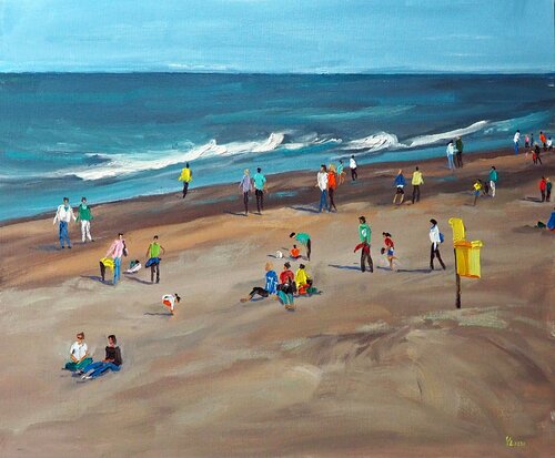 On the beach von Yuanyuan Liu, Malerei kaufen auf Singulart