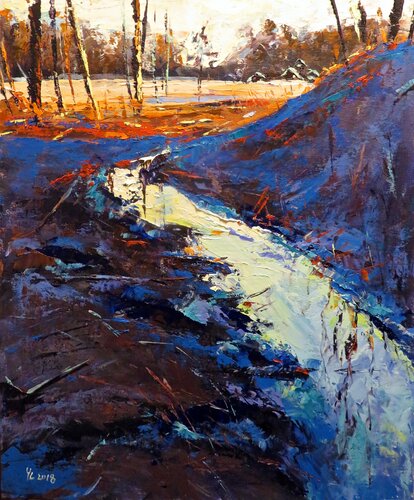 Evening light van Yuanyuan Liu, Schilderij te koop op Singulart