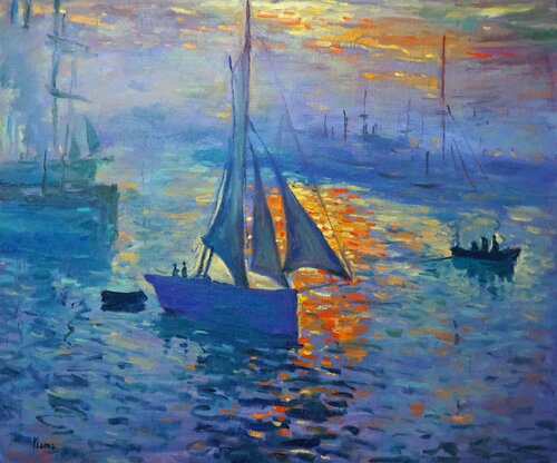 Study of Claude Monet de Yuanyuan Liu, Pintura a la venta en Singulart