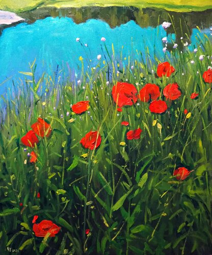 Summer Flowers par Yuanyuan Liu, Peinture en vente sur Singulart