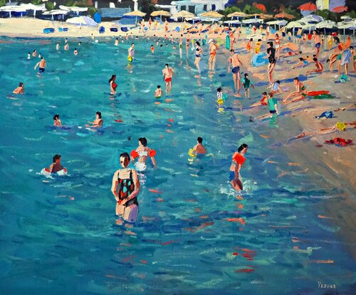 Dubrovnik beach van Yuanyuan Liu, Schilderij te koop op Singulart