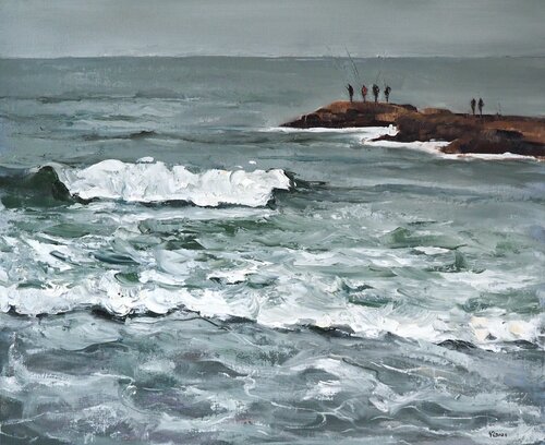 Fishing by Yuanyuan Liu, Painting for Sale on Singulart