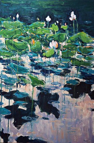 Water Lillies von Yuanyuan Liu, Malerei kaufen auf Singulart