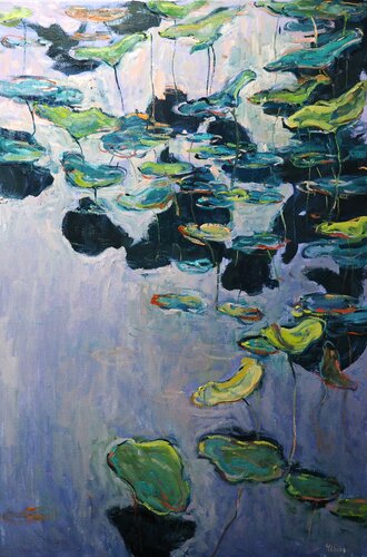 Pond leaves von Yuanyuan Liu, Malerei kaufen auf Singulart