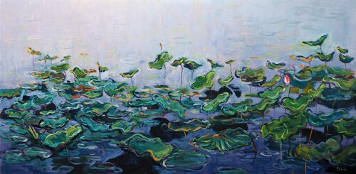 Lotus Leaves von Yuanyuan Liu, Malerei kaufen auf Singulart