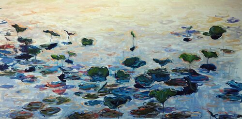 Lotus Leaves van Yuanyuan Liu, Schilderij te koop op Singulart