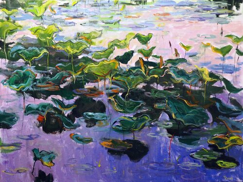 Lotus Leaves von Yuanyuan Liu, Malerei kaufen auf Singulart