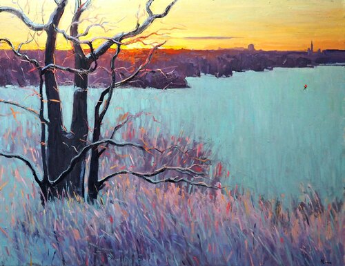 Winter Landscape di Yuanyuan Liu, Pittura in vendita su Singulart