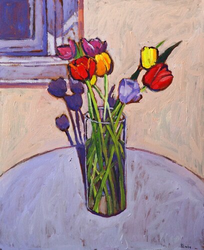 Tulpaner di Yuanyuan Liu, Pittura in vendita su Singulart