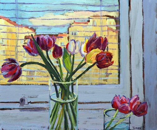 Tulpaner di Yuanyuan Liu, Pittura in vendita su Singulart