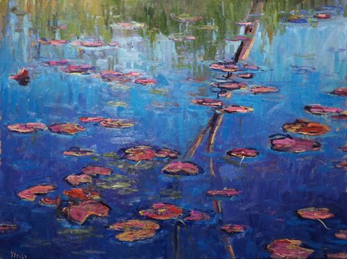 Lotus Leaves van Yuanyuan Liu, Schilderij te koop op Singulart