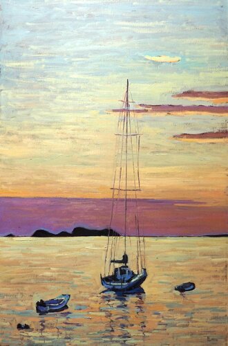 The sailing boat von Yuanyuan Liu, Malerei kaufen auf Singulart