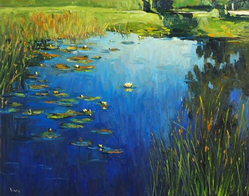 Water Lilies by Yuanyuan Liu, 회화 for Sale on Singulart