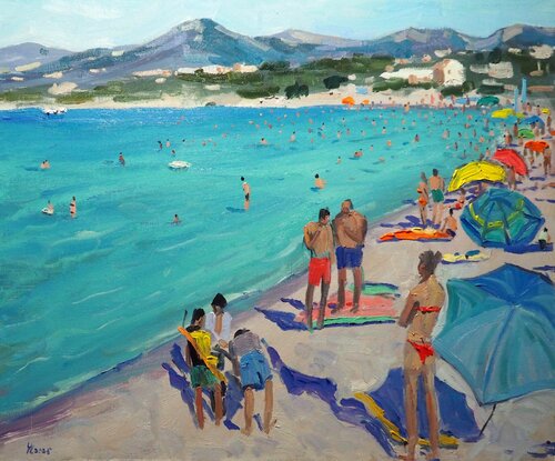 The beach in Corsica von Yuanyuan Liu, Malerei kaufen auf Singulart