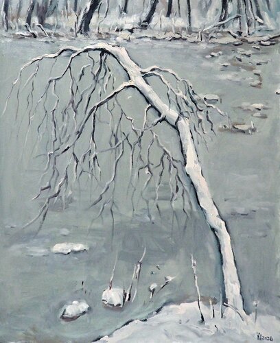 Winter Landscape van Yuanyuan Liu, Schilderij te koop op Singulart