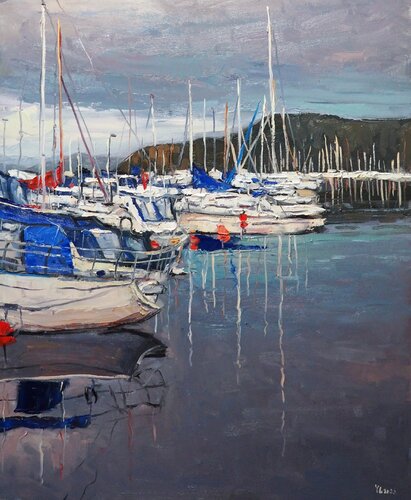 The boats van Yuanyuan Liu, Schilderij te koop op Singulart