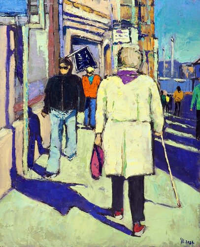 On the corner of the street by Yuanyuan Liu, Painting for Sale on Singulart