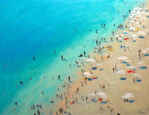 On the beach by Yuanyuan Liu, 회화 for Sale on Singulart