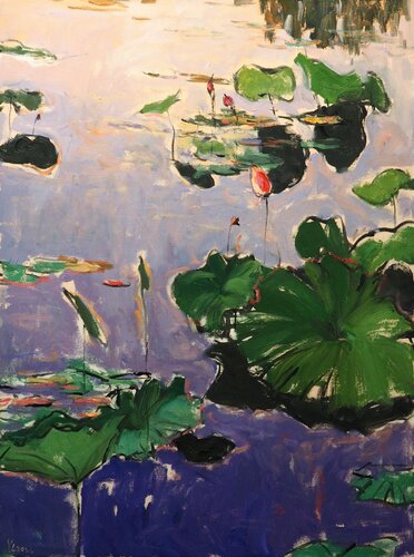 Lotus Leaves von Yuanyuan Liu, Malerei kaufen auf Singulart