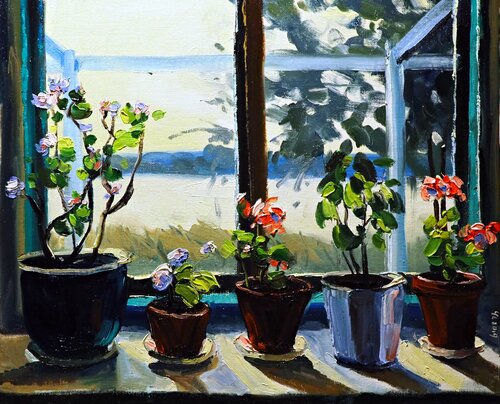 Summer flowers van Yuanyuan Liu, Schilderij te koop op Singulart