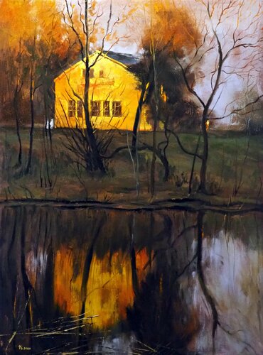 Evening light di Yuanyuan Liu, Pittura in vendita su Singulart