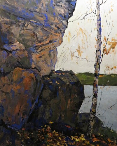 Autumn landscape di Yuanyuan Liu, Pittura in vendita su Singulart