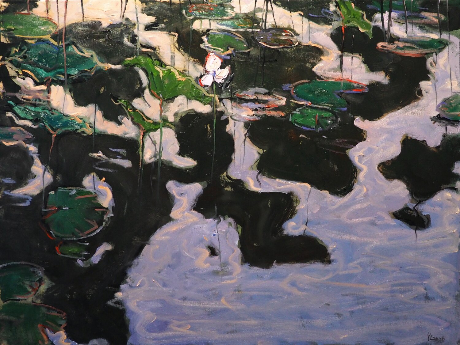 Lotus Leaves Yuanyuan Liu Origineel schilderij te koop