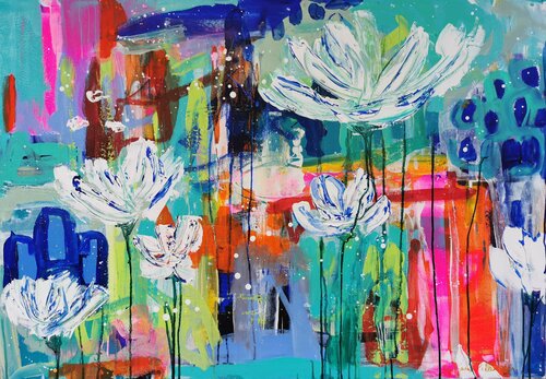You be the wind, I'll be the wildflower di Barbara Piller, Pittura in vendita su Singulart