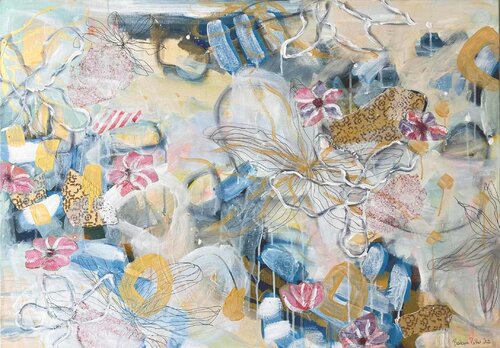 the first blooms of spring van Barbara Piller, Schilderij te koop op Singulart