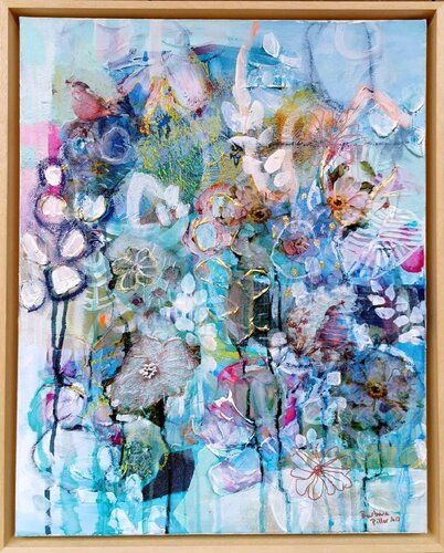 two birds singing together van Barbara Piller, Schilderij te koop op Singulart